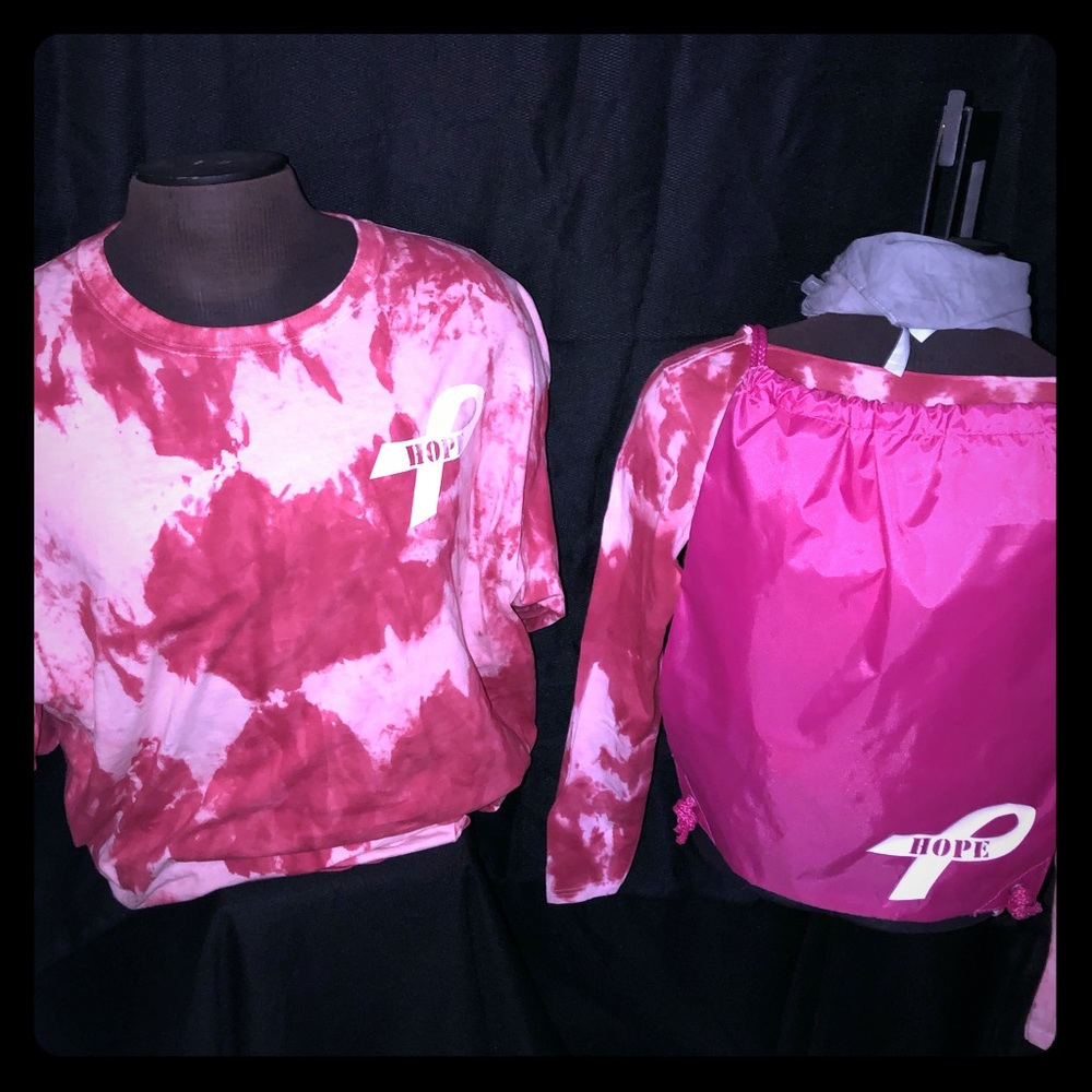 Long sleeve Breast Cancer Gilden T- shirt